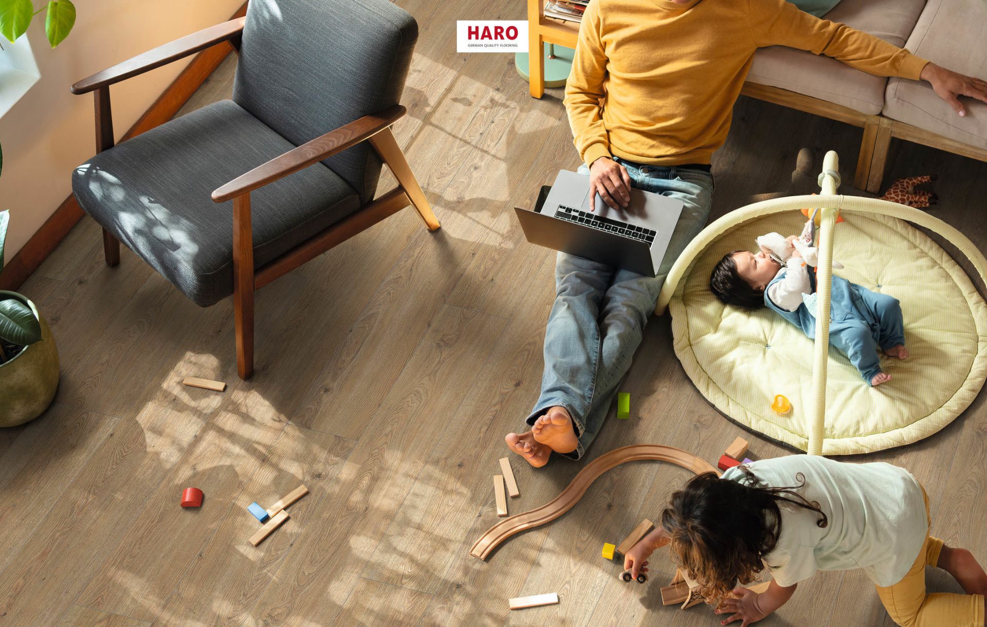 Parquet contrecollé et stratifié en promotion de chez HARO