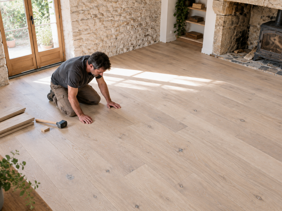 parquet massif dans une maison ancienne