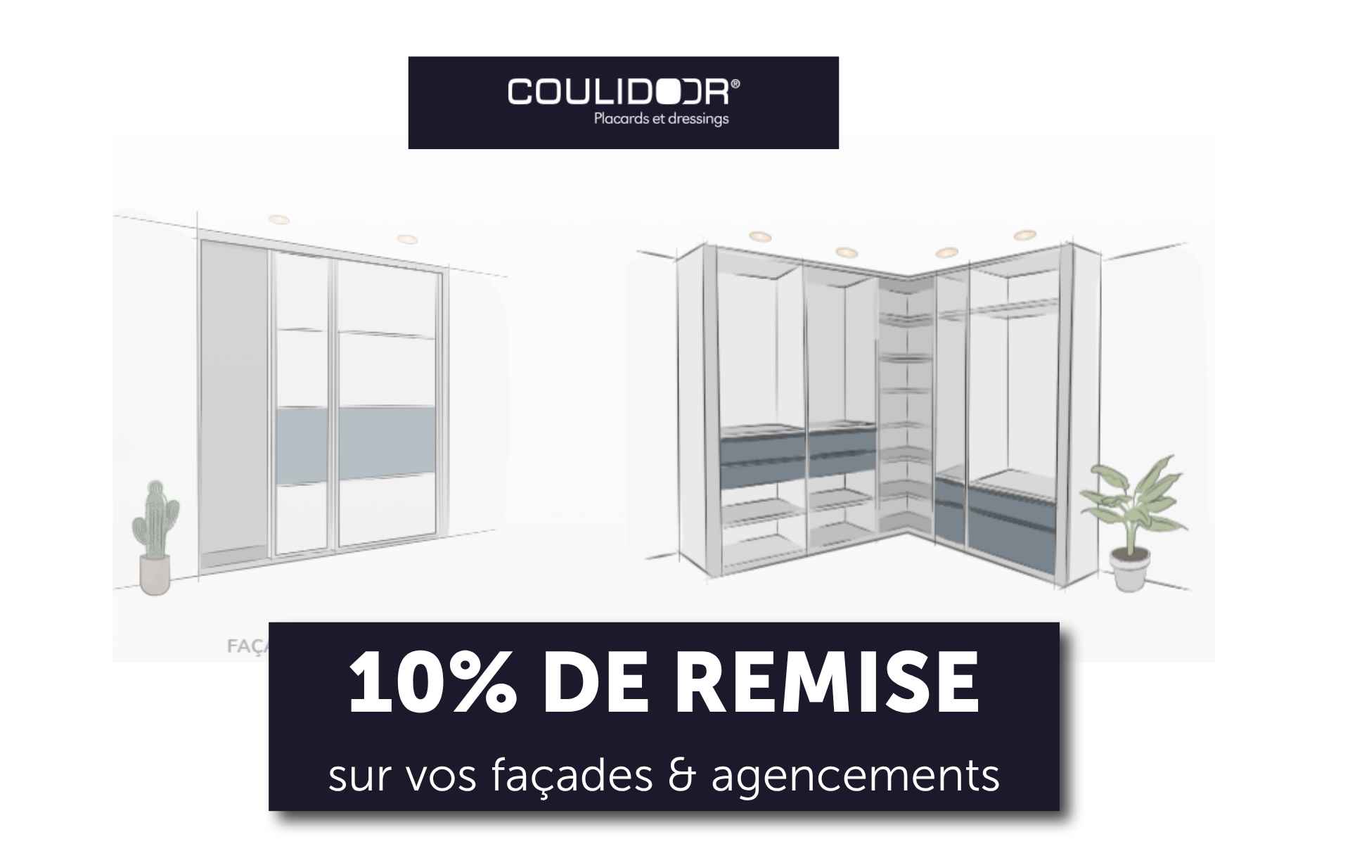 10% de remise sur les façades et agencements de la gamme Coulidoor